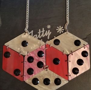 Tatty Devine Acrylic Dice Necklace